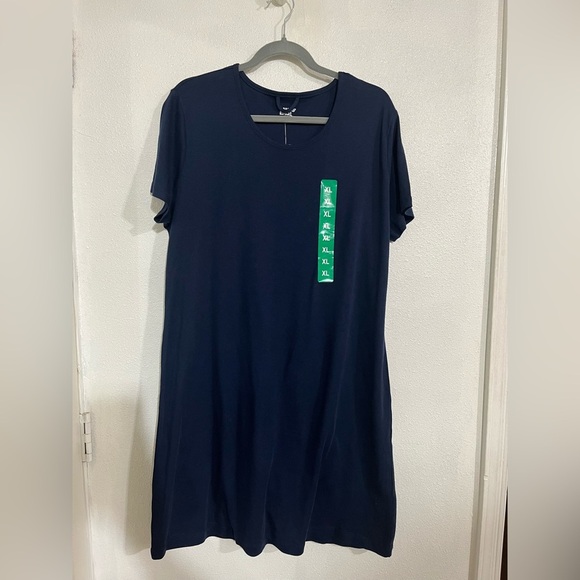 Land’s end minimalist simple dress XL, Navy Blue, NWT - Picture 1 of 4